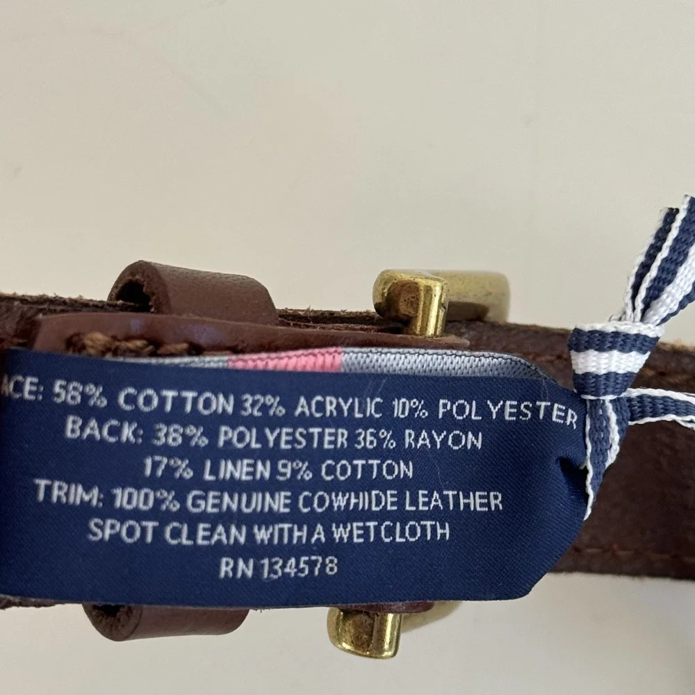 Vineyard Vines Boy's Lobster Embroidered Canvas Club Belt Size‎ S Preppy NEW